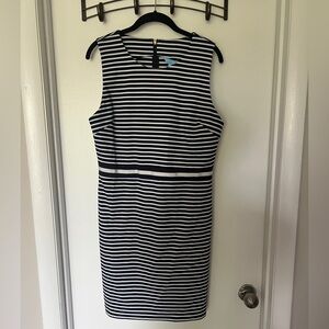 Draper James Striped Ponte Sheath Dress Medium